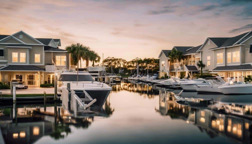 luxurious waterfront townhomes community