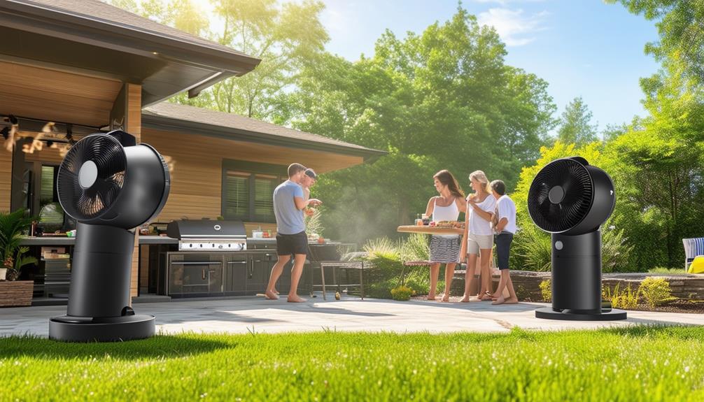 outdoor cooling with fans