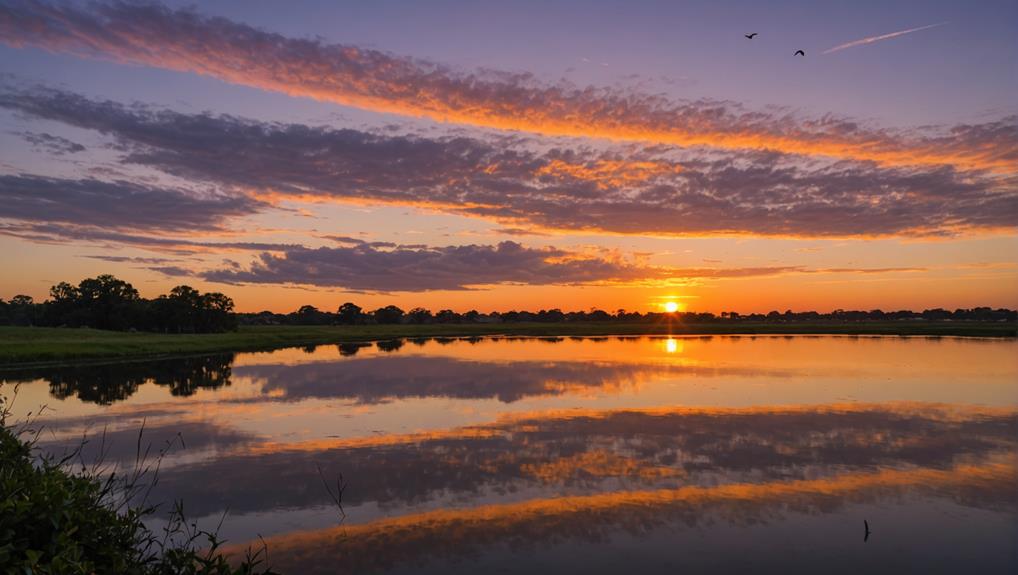 serene evening sky view