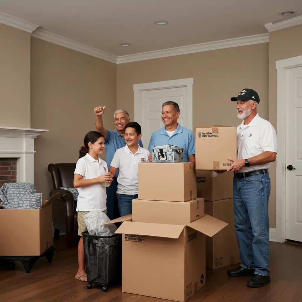 Veteran family moving into their new home, celebrating the support of the Florida Hometown Heroes Program