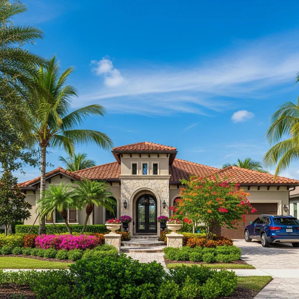 Beautiful home in Lakewood Ranch, Florida, showcasing curb appeal and inviting atmosphere
