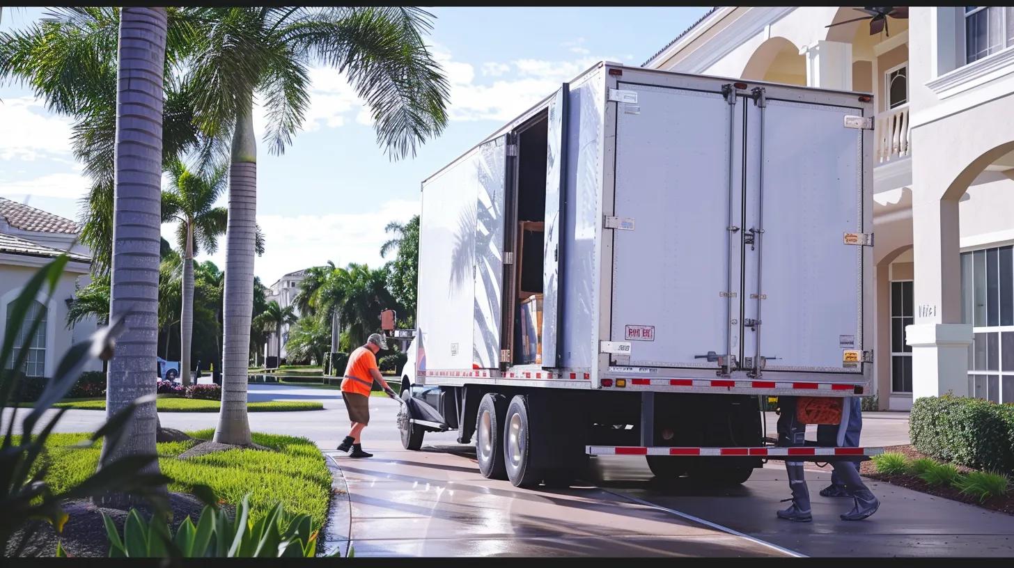 professional movers, loading a moving truck in florida