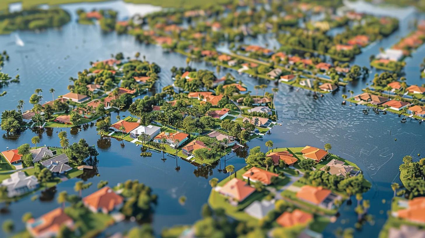 map of an area in sarasota showing different flood zones