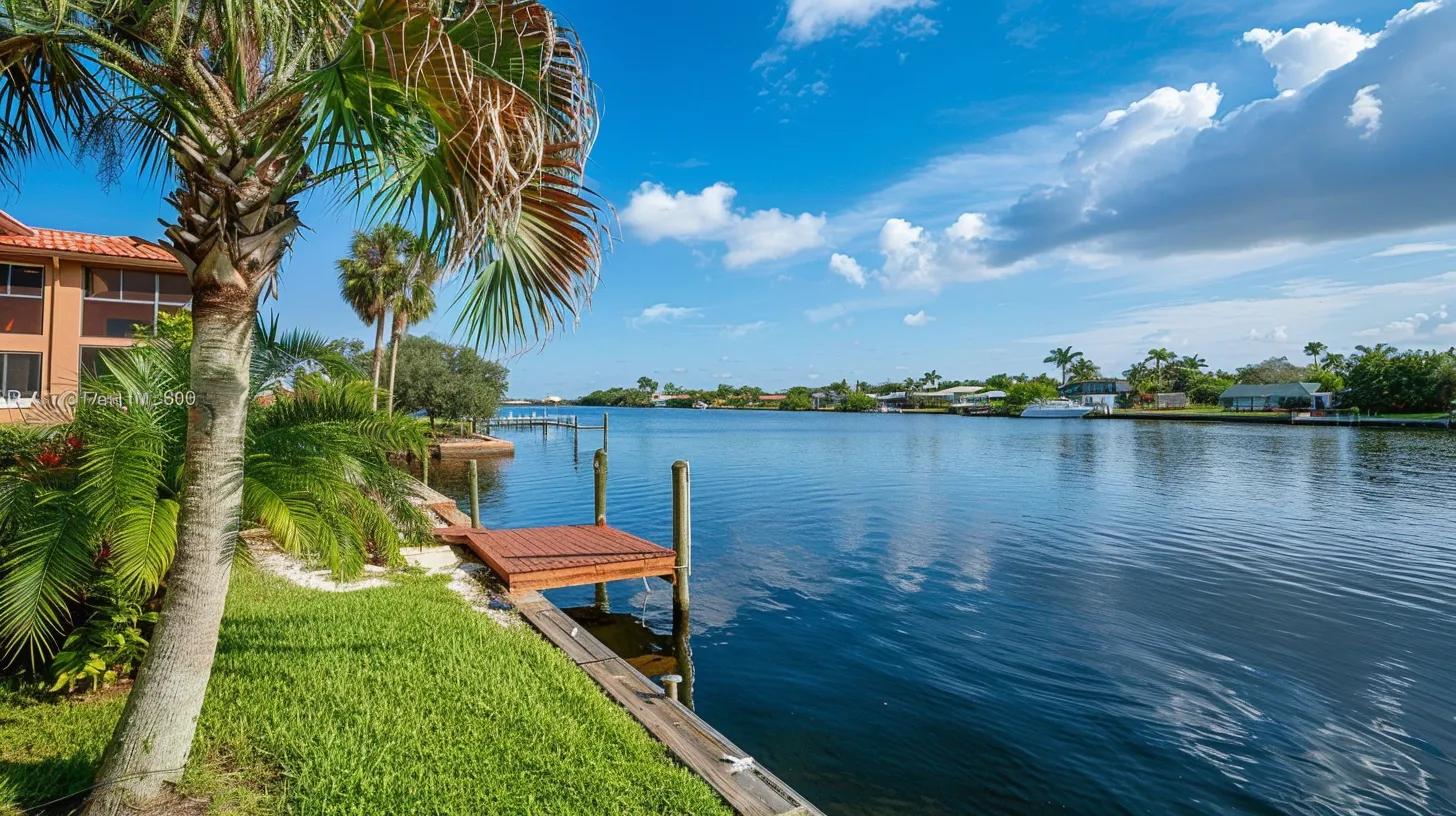Beautiful view from a waterfront home in Terra Ceia Florida