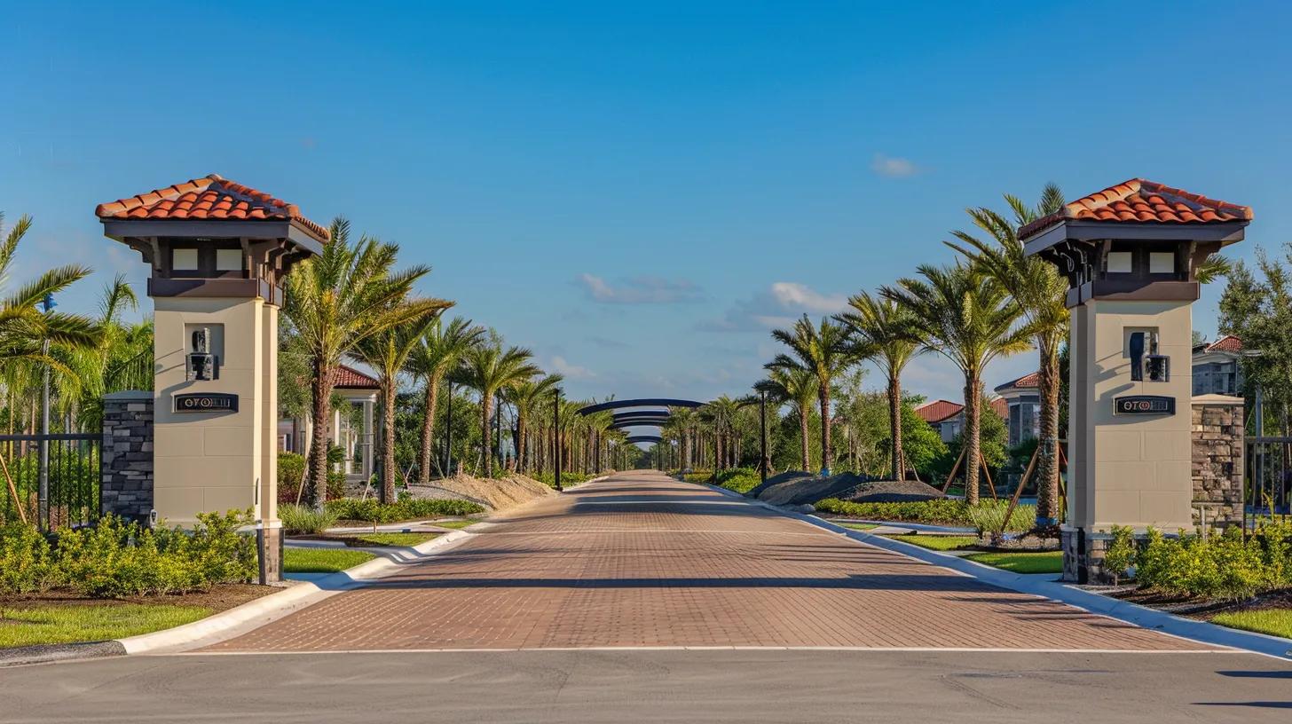 The entrance to another Parrish FLorida community under construction