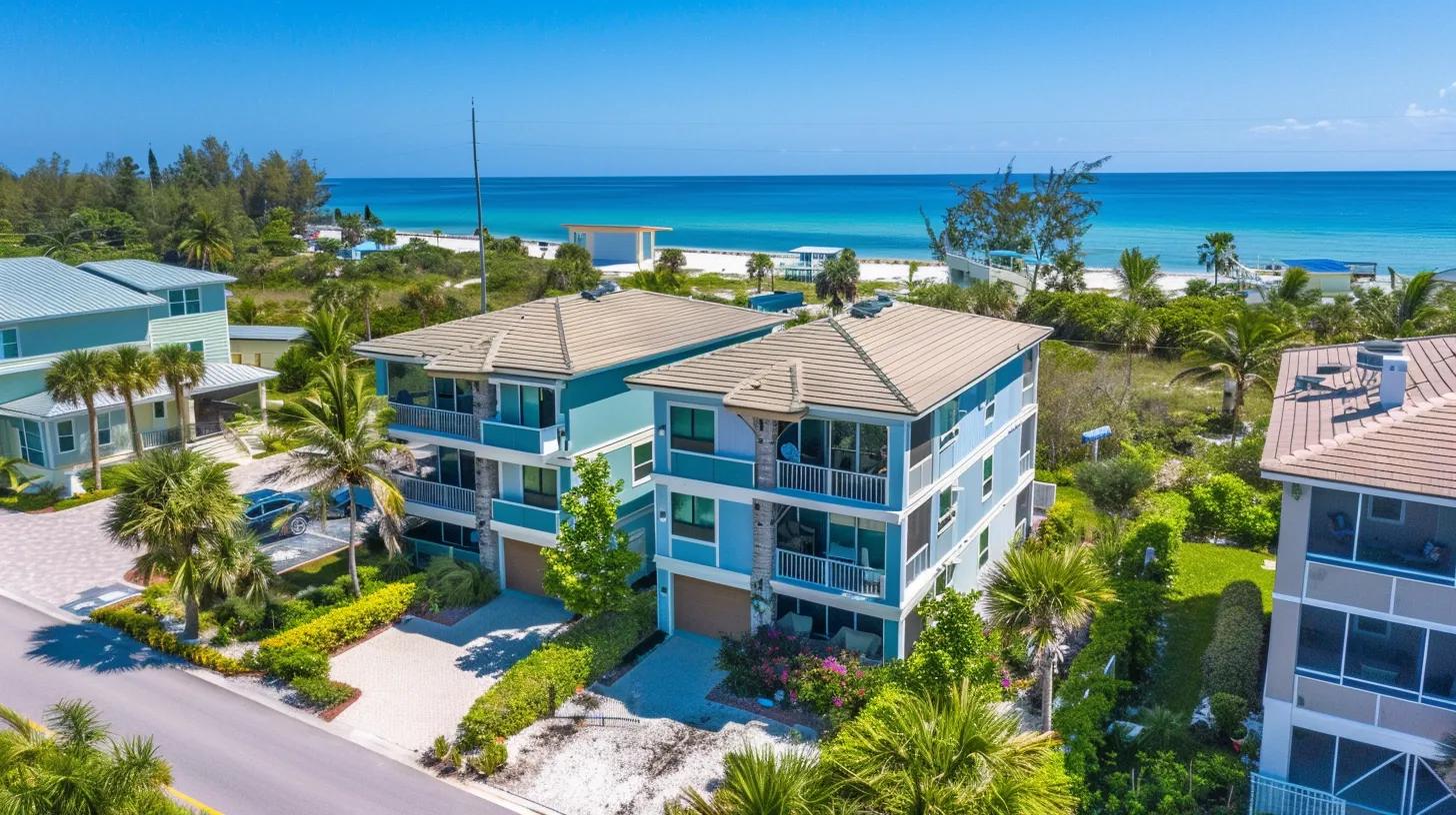 a four by four two story condo on anna maria island on block from water