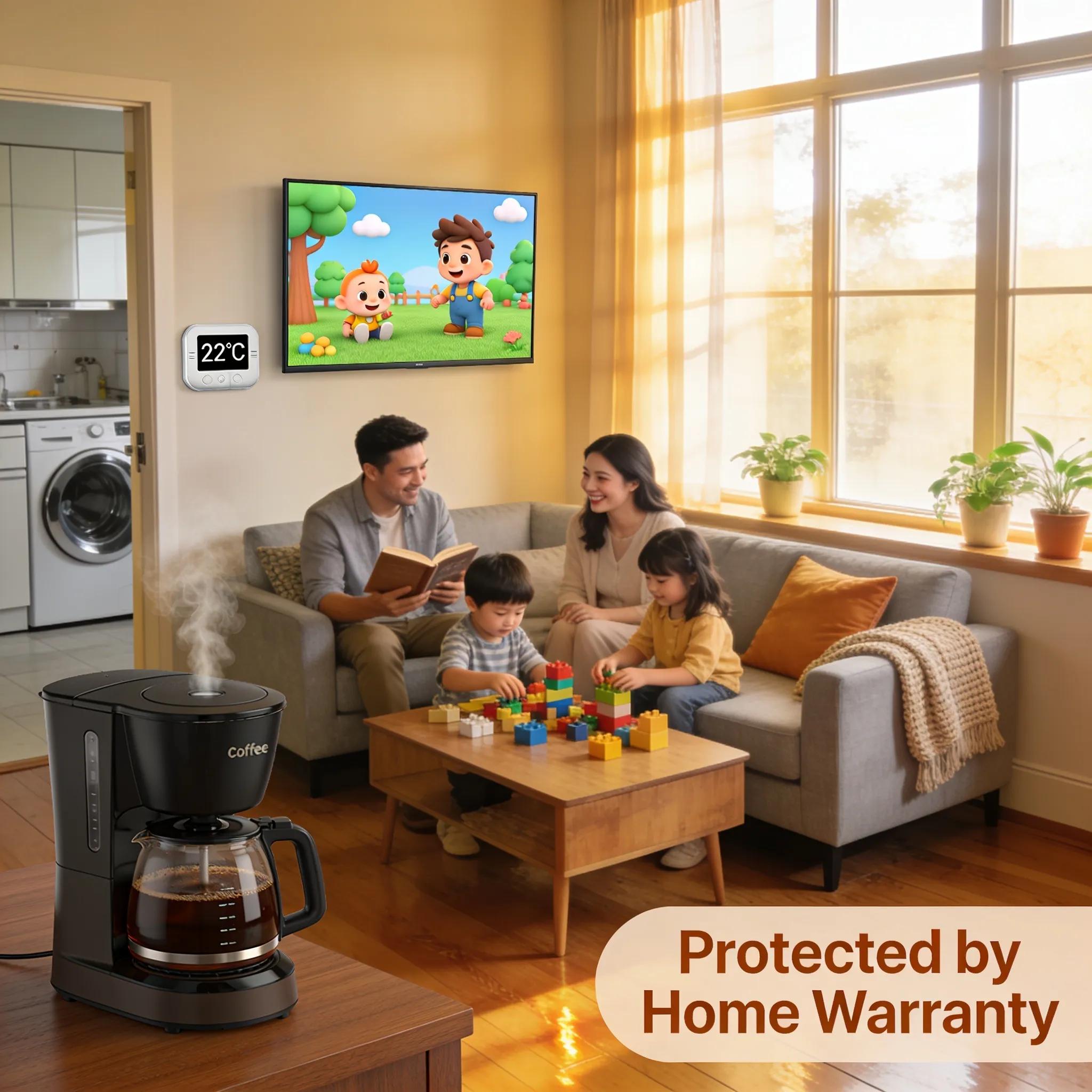 Family enjoying their home highlighting the security and comfort provided by home warranty plans